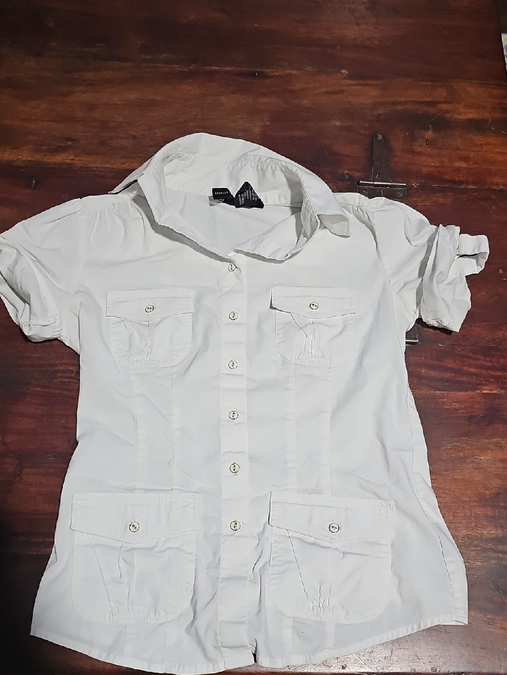 Crisp White Button-Up Shirt